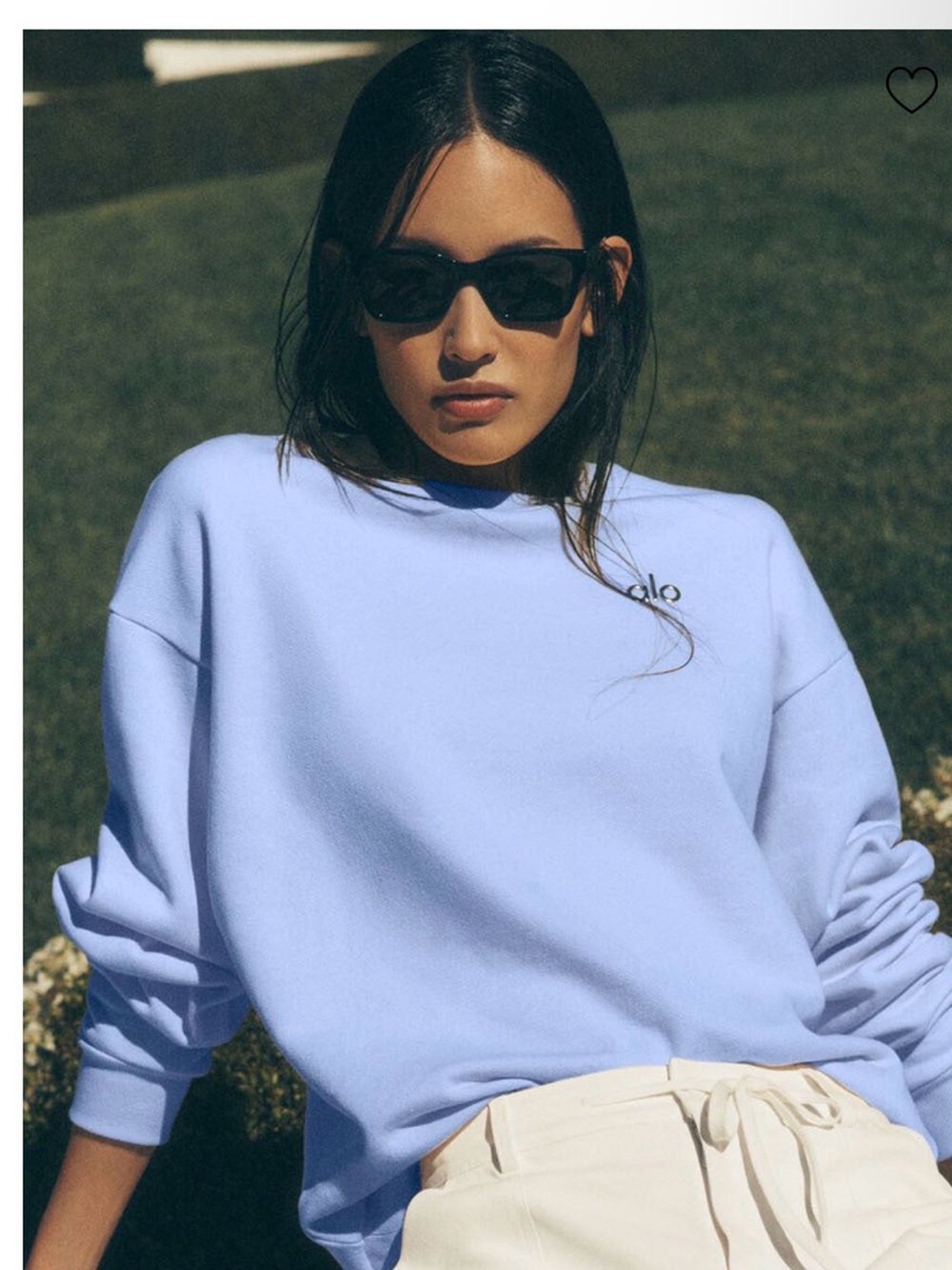 ALO Yoga Pastel Lavender Crew Sweatshirt - Women's